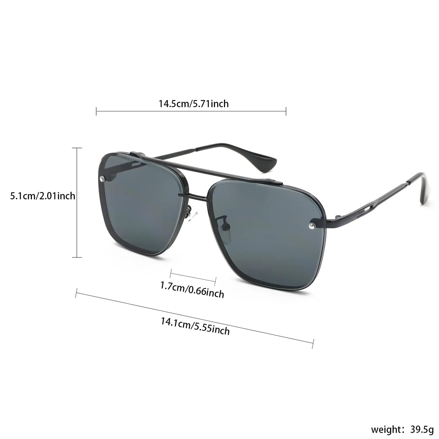 Black UV400 Driving Goggles Size and Dimensions 1