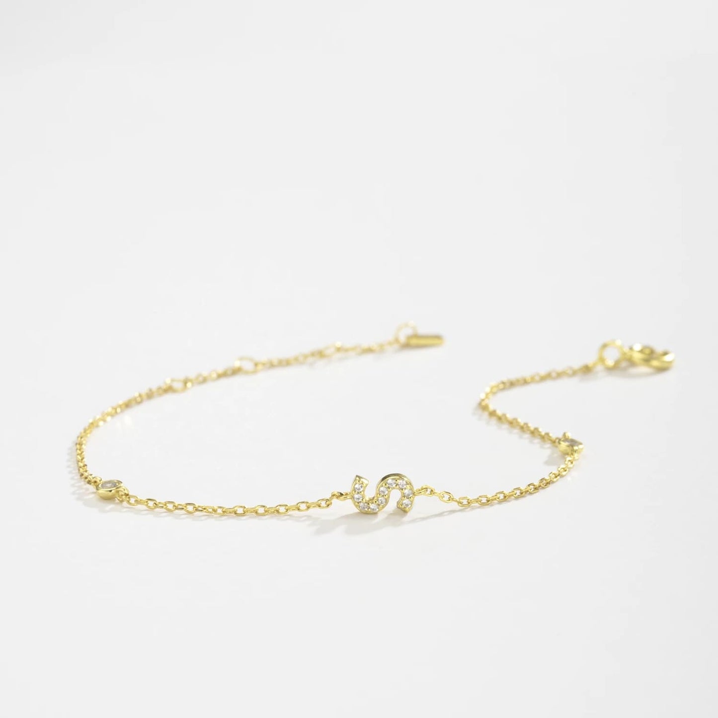 Gold Letter S Bracelet