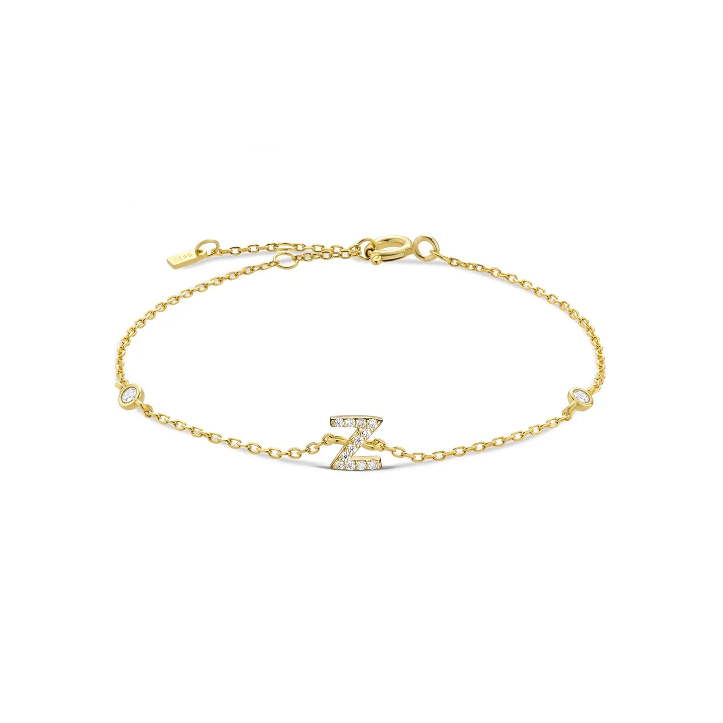 Gold bracelet with the letter Z
