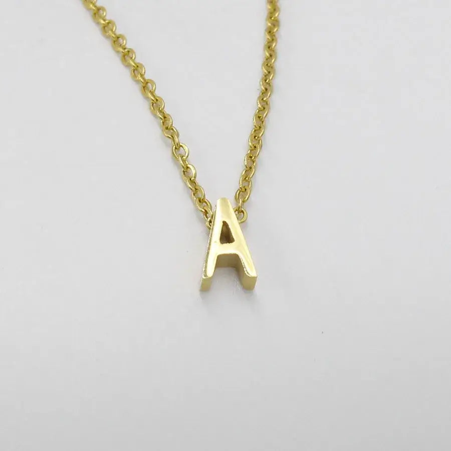 Stainless Steel Initial Pendant Necklace