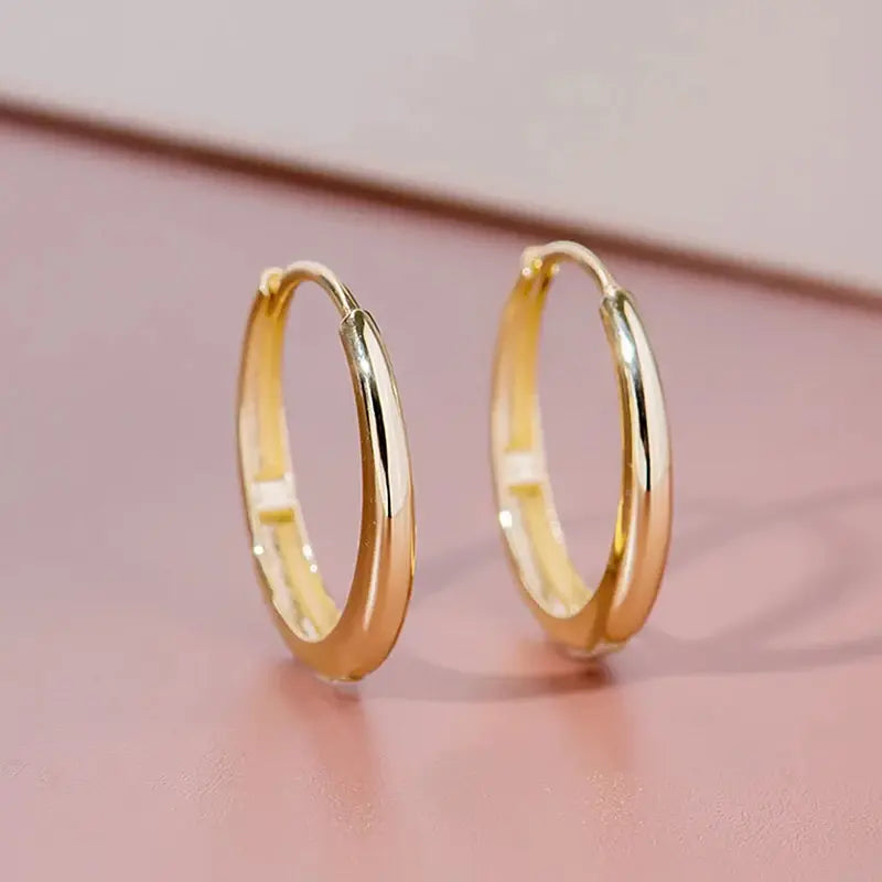 Gold Hoop Earrings Lightweight for Women Daily Party Wear