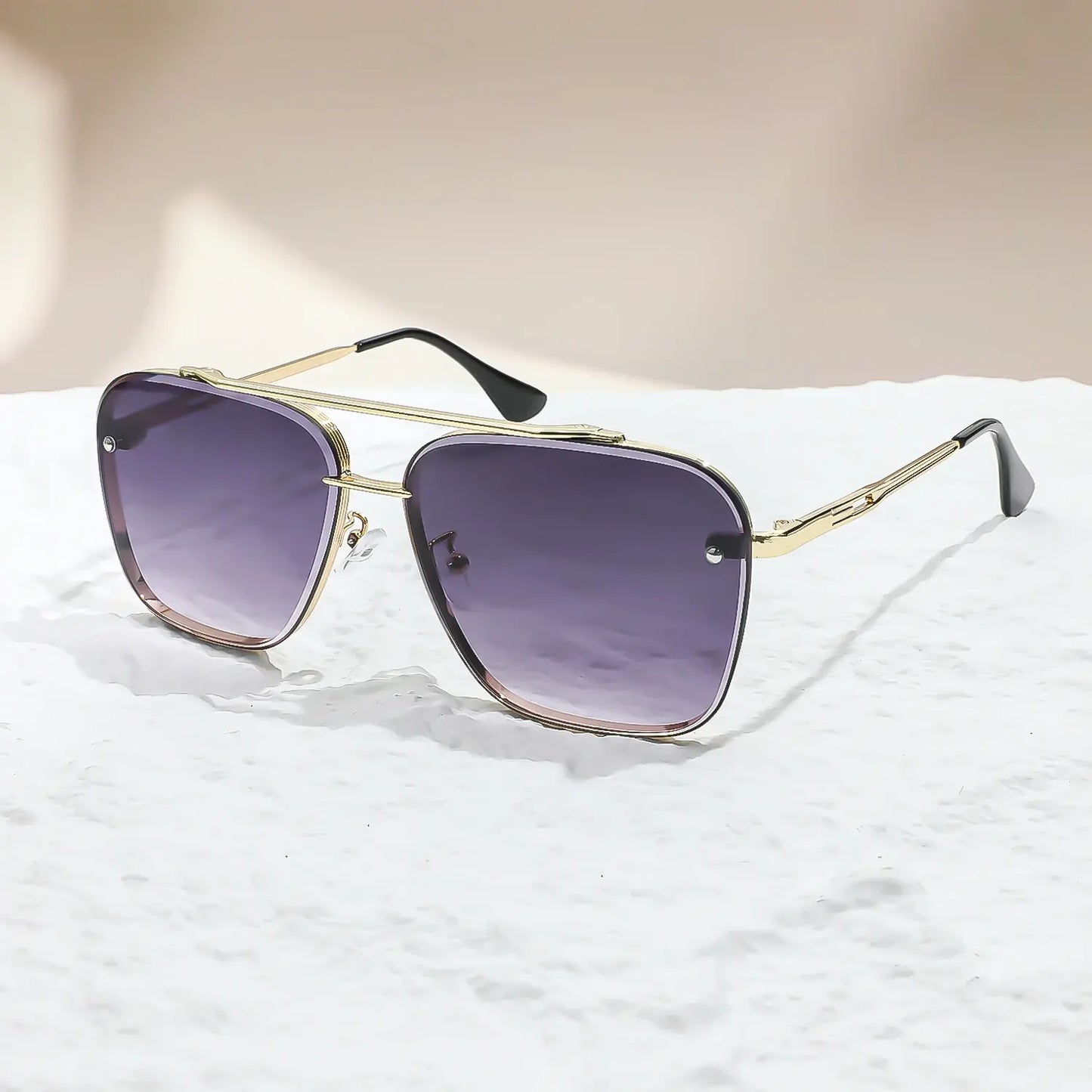 Metal Punk Square Sunglasses for Women | UV400 Driving Goggles