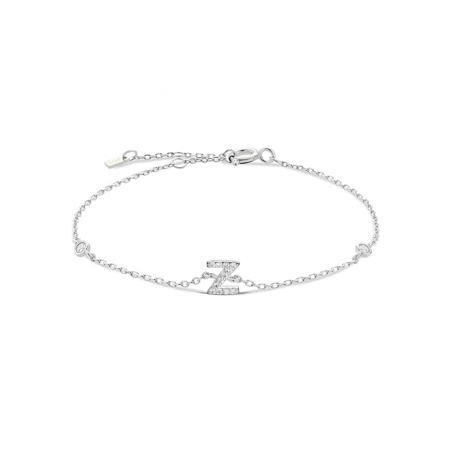 Silver bracelet with the letter Z