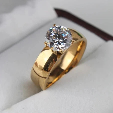 Golden Stainless Steel Ring