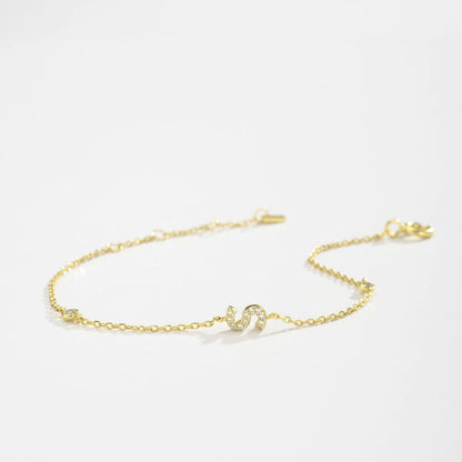 Gold Letter S Bracelet