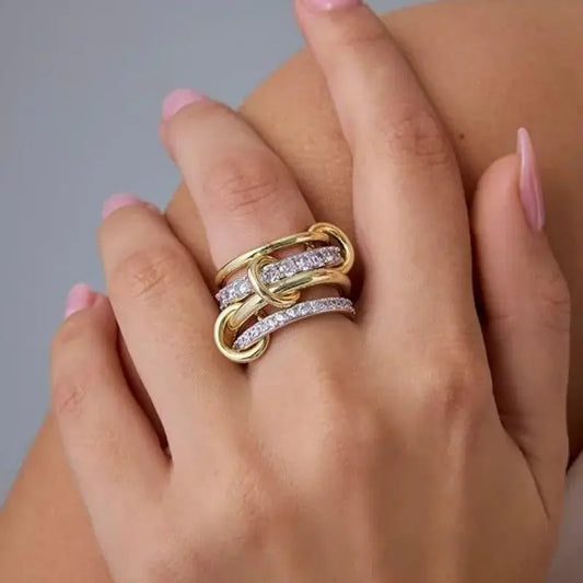 Gold Plated Stackable Rings for Women 1