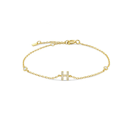 Gold bracelet with the letter H