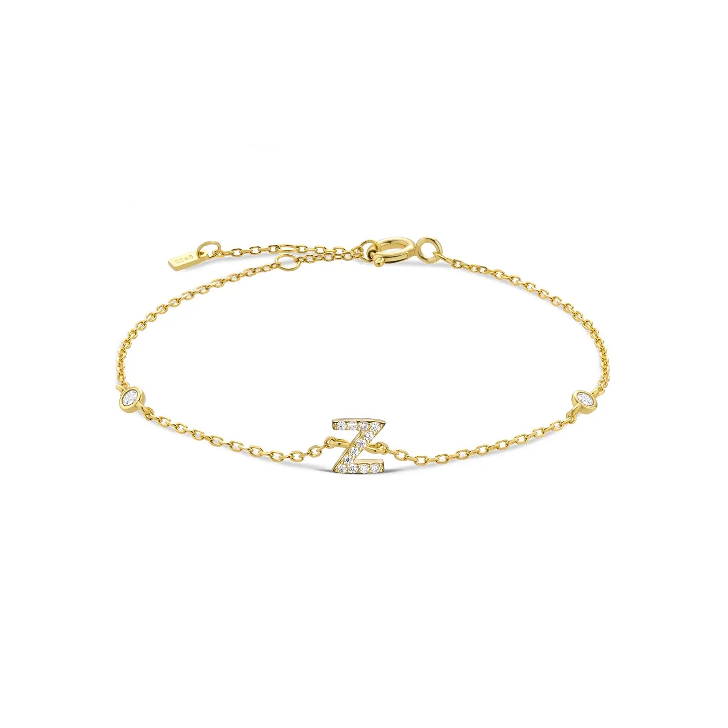 Gold bracelet with the letter Z