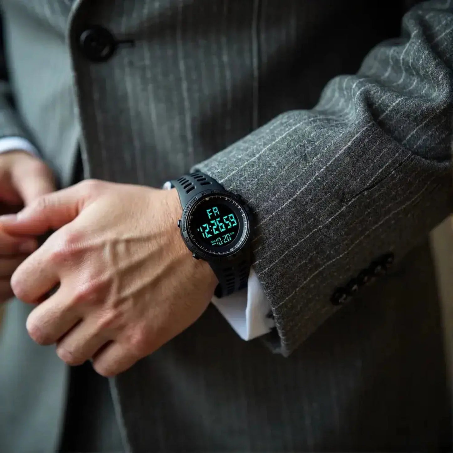 Men's Sports Digital Watch Multifunction LED Luminous Waterproof Fashion Watch for Boys and Teens