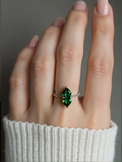 Adjustable Double Heart Zircon Ring for Women, Fashion Jewelry Gift