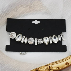 Geometric Crystal Water Drop Clavicle Necklace