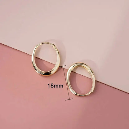 Gold Hoop Earrings Lightweight for Women Daily Party Wear