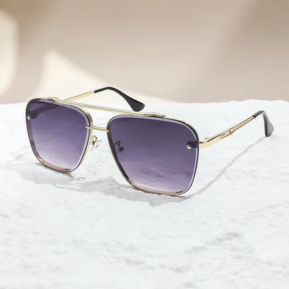 Metal Punk Square Sunglasses for Women | UV400 Driving Goggles