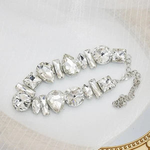 Geometric Crystal Water Drop Clavicle Necklace