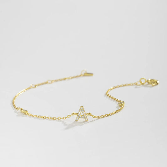 Gold Letter A Bracelet
