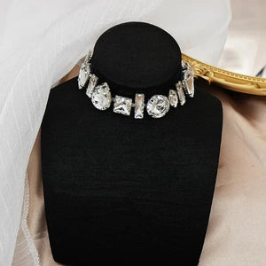 Geometric Crystal Water Drop Clavicle Necklace