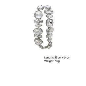 Geometric Crystal Water Drop Clavicle Necklace