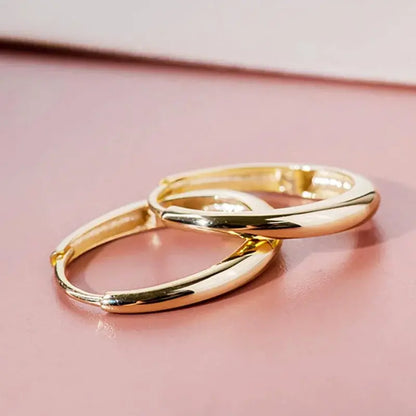 Gold Hoop Earrings Lightweight for Women Daily Party Wear