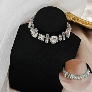 Geometric Crystal Water Drop Clavicle Necklace