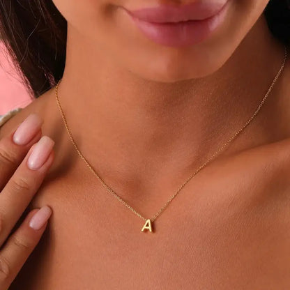 Women's Alphabet Pendant Necklace-A