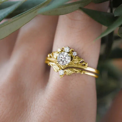 Crown design zircon ring worn on hand, showcasing elegant sparkle